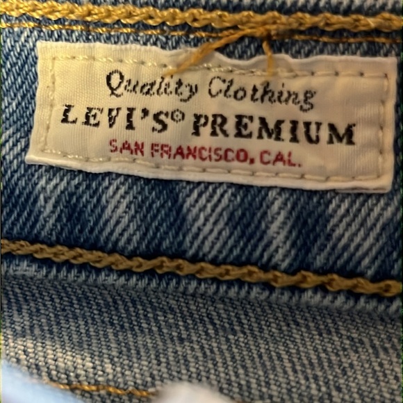 Levi’s Premium 501 Women Jeans 28x28 Distressed Hole Button Fly Ankle streetwear - Picture 10 of 12